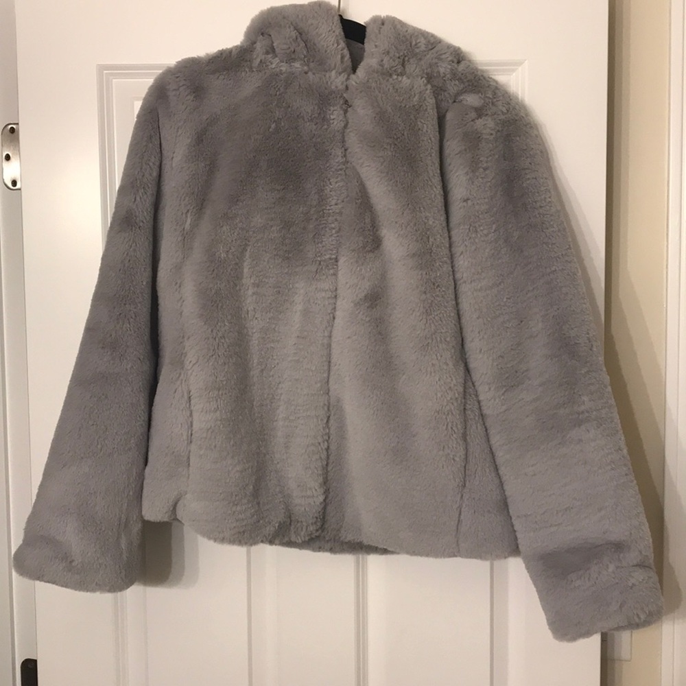 Faux Fur Hooded Jacket NWT - Picture 1 of 4